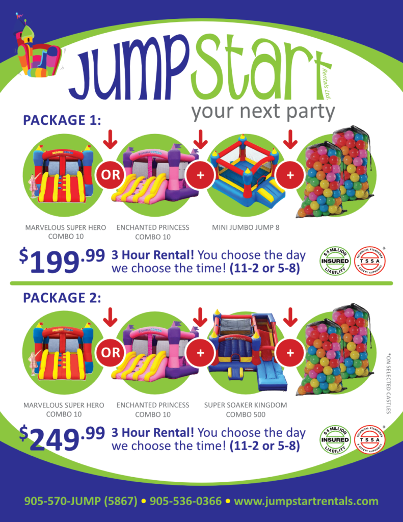 Check out our specials!! Bouncy Castles and Party Rentals by Jump